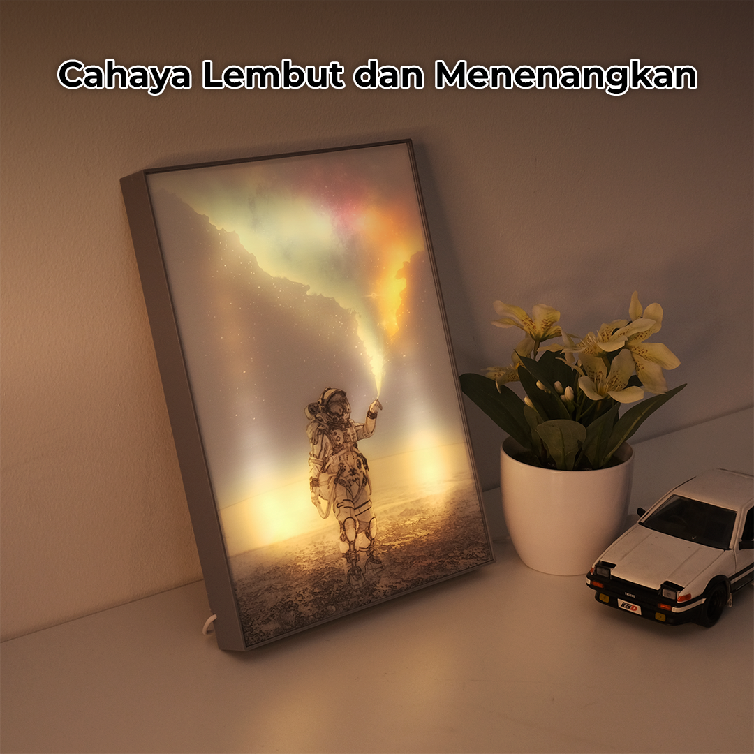 Gambar produk YORYZENG Lampu Meja Hias Lukisan 3in1 Color LED USB 30.5cm Astronaut - YY31