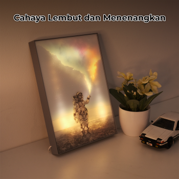 Gambar produk YORYZENG Lampu Meja Hias Lukisan 3in1 Color LED USB 30.5cm Astronaut - YY31