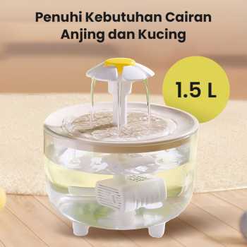 Gambar produk XIAOHUA Pet Water Dispenser Fountain Tempat Minum Kucing Anjing 1.5L EU Plug - X-15