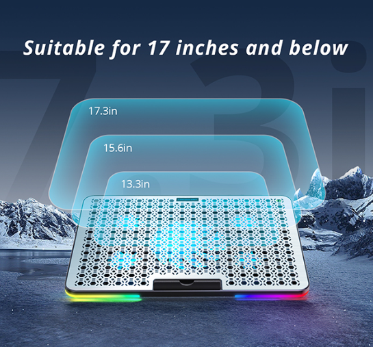 Gambar produk LIANGSTAR Cooling Pad Laptop Gaming Kipas Pendingin 5 Fan RGB 17.3Inch - LS50