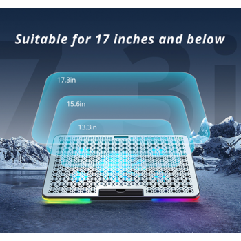 Gambar produk LIANGSTAR Cooling Pad Laptop Gaming Kipas Pendingin 5 Fan RGB 17.3Inch - LS50