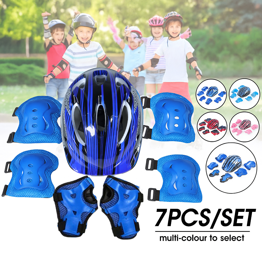 Ftiier Paket Helm Deker Anak 7in1 Protective Gear for Sport Activity - FR-07 Gambar produk Ftiier Paket Helm Deker Anak 7in1 Protective Gear for Sport Activity - FR-07