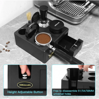 Gambar produk ALIKISSCAFE Coffee Tamper Station Espresso Portafilter 178x178x76mm - AK-324