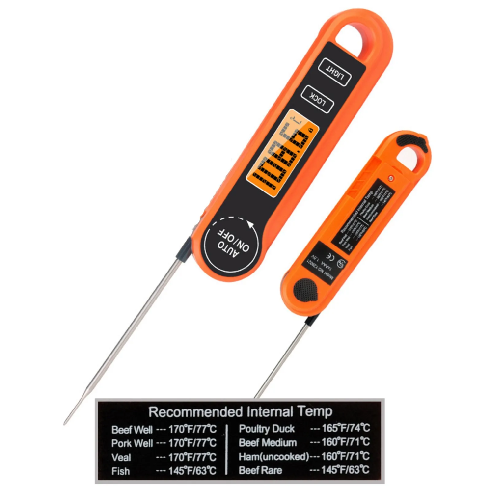 KKMOON Termometer Makanan Digital Daging Kopi Susu Foldable - 6021 Gambar produk KKMOON Termometer Makanan Digital Daging Kopi Susu Foldable - 6021