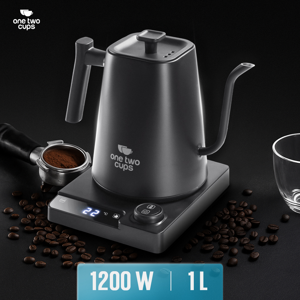 Gambar produk One Two Cups Teko Listrik Kopi Pemanas Air Leher Angsa 1200W 1L - KT10 PRO