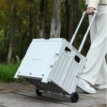 Gambar produk FURNIBOX Troli Belanja Lipat 2 Roda Folding Storage Box 34x35x38cm - FR-06