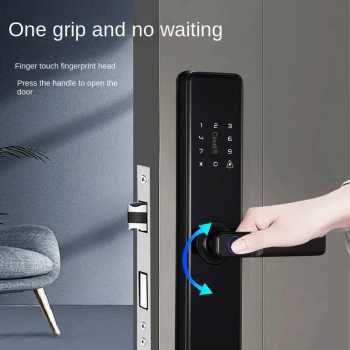 Gambar produk KESONG Smart Door Lock Fingerprint Password Card Alarm - A1