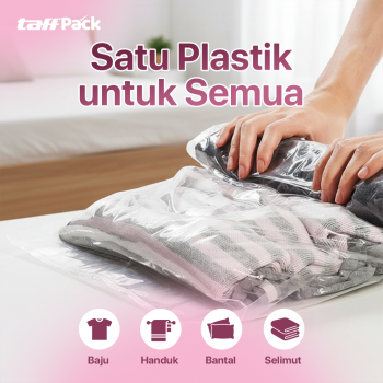 Gambar produk TaffPACK Kantong Plastik Vakum Pakaian Vacuum Bag 5 PCS Electric Pump - SH5