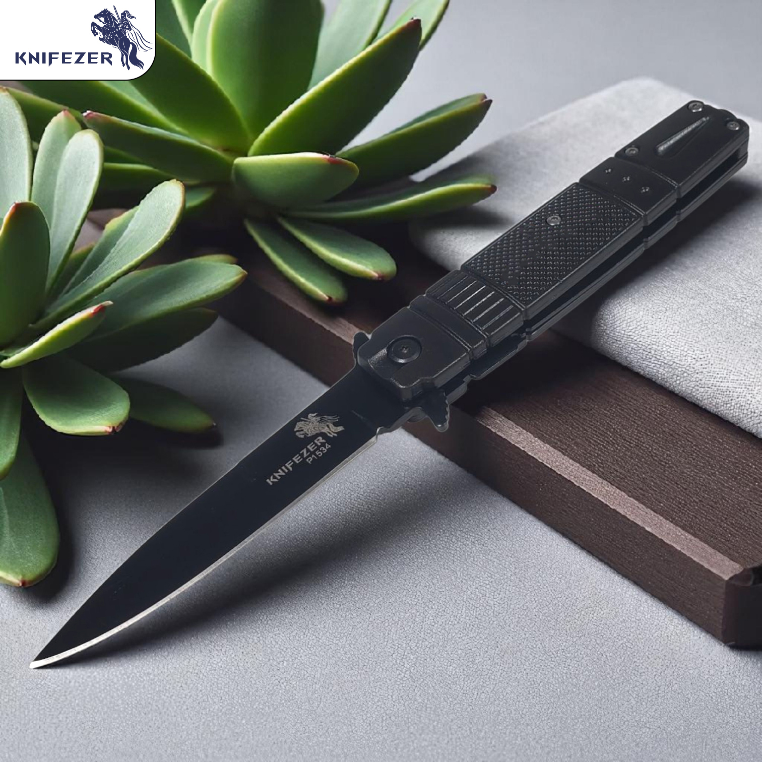 KNIFEZER Pisau Lipat Berburu Survival Tactical Knife 22cm - P1534 Gambar produk KNIFEZER Pisau Lipat Berburu Survival Tactical Knife 22cm - P1534