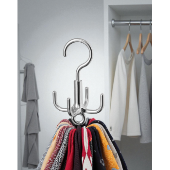 HIMSTO Gantungan Baju Serbaguna Rotating Rod Hanger Holder 4 Hook - HI4