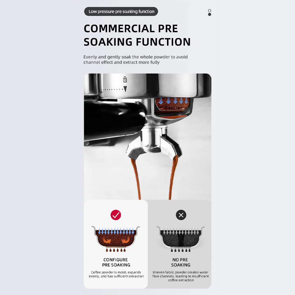 SOKANY Mesin Kopi Espresso Coffee Maker Frothing Grinding 20 Bar 1350W - CM5710 Gambar produk SOKANY Mesin Kopi Espresso Coffee Maker Frothing Grinding 20 Bar 1350W - CM5710