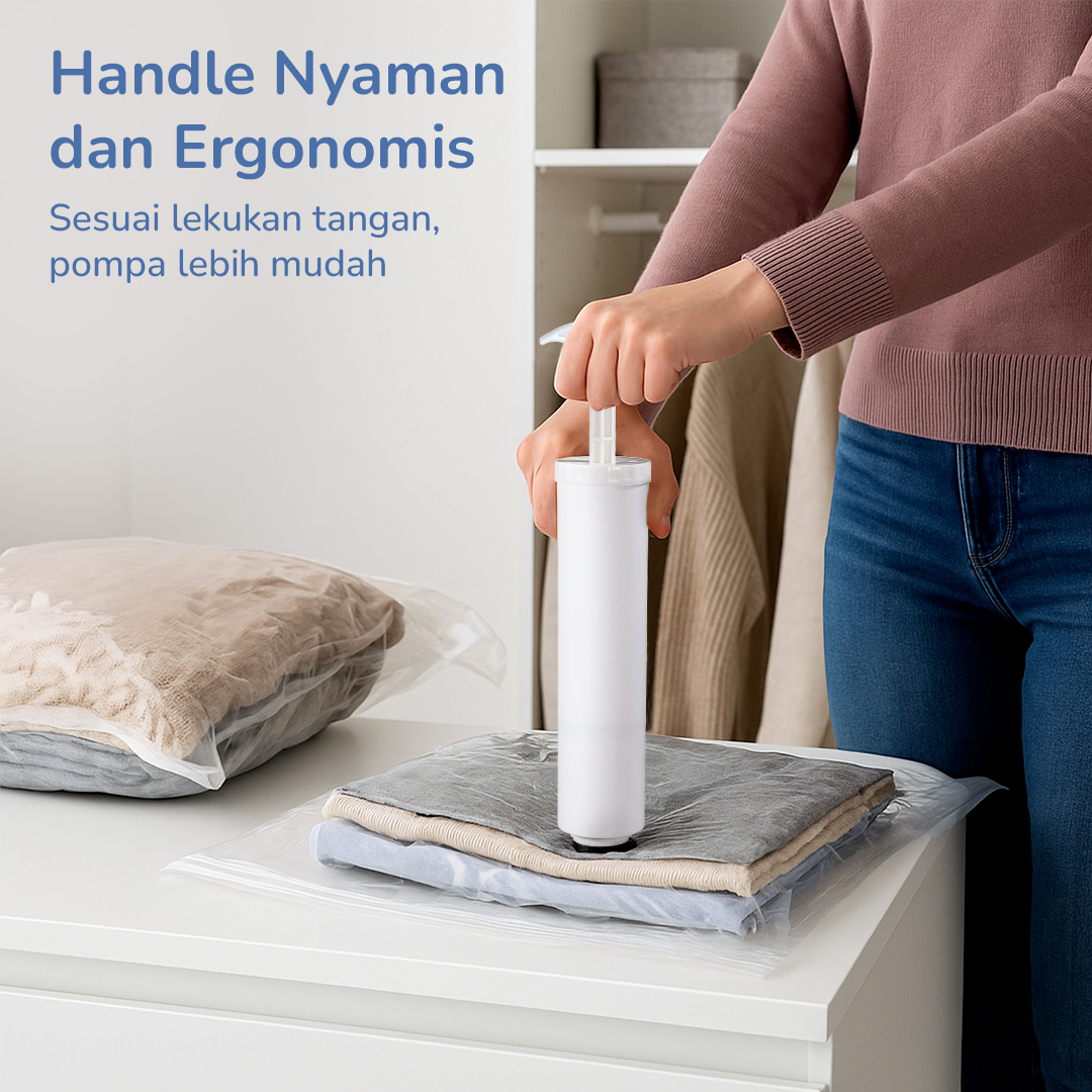 Joybos Pompa Vakum Baju Manual Travel Vacuum Bag Hand Pump - JB70 Gambar produk Joybos Pompa Vakum Baju Manual Travel Vacuum Bag Hand Pump - JB70