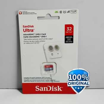 Gambar produk SanDisk Ultra microSDHC UHS-I Class 10 A1 120MB/s 32GB - SDSQUA4