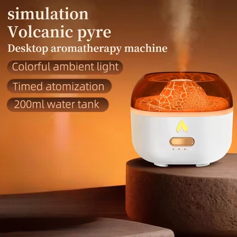 NEWSTYLE Air Humidifier Aromatherapy Aesthetic Volcano Diffuser 200ml - H-80 Gambar produk NEWSTYLE Air Humidifier Aromatherapy Aesthetic Volcano Diffuser 200ml - H-80