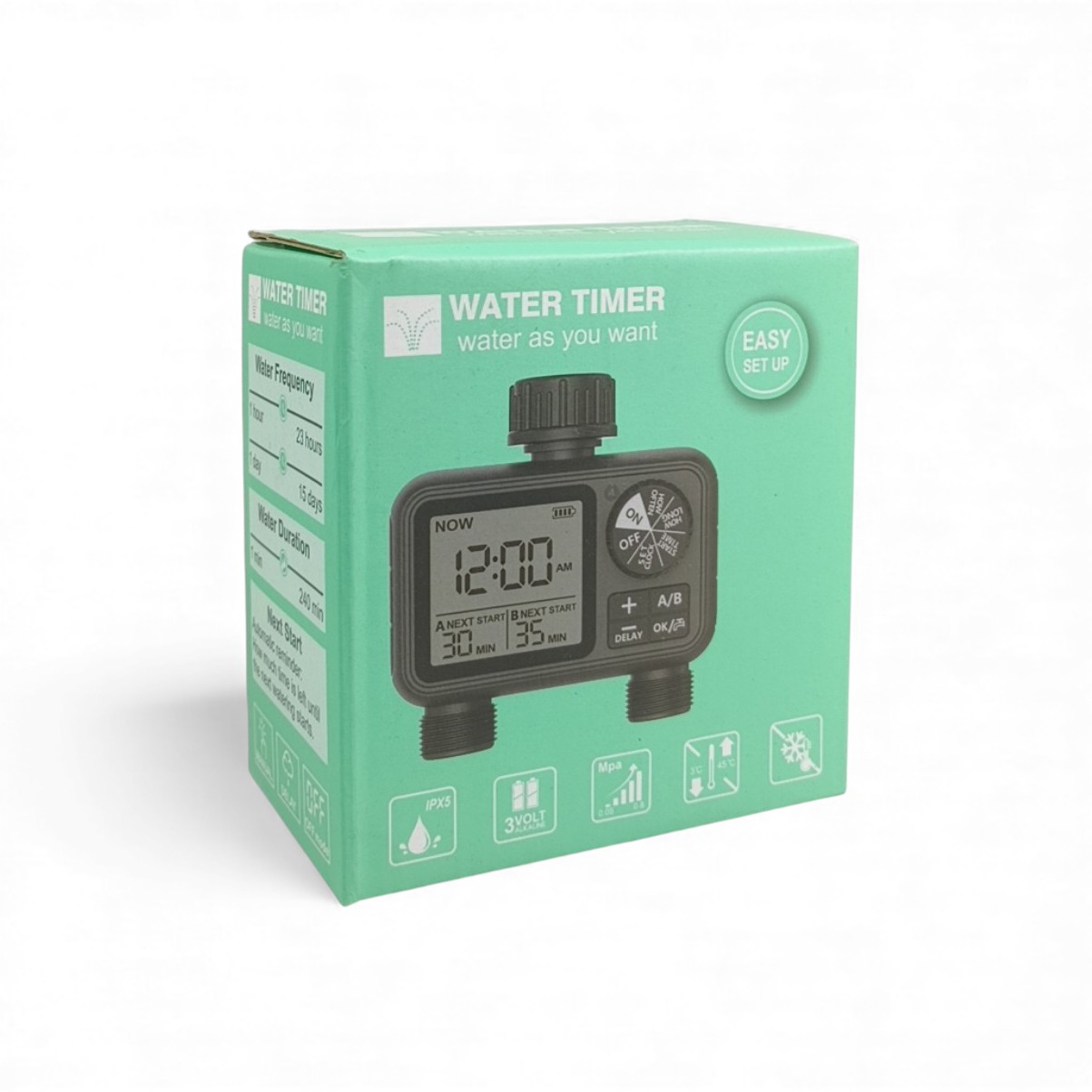 HANCI Digital Timer Keran Air Otomatis 2 Outlet Programmable IPX5 - HCT-M06 Gambar produk HANCI Digital Timer Keran Air Otomatis 2 Outlet Programmable IPX5 - HCT-M06