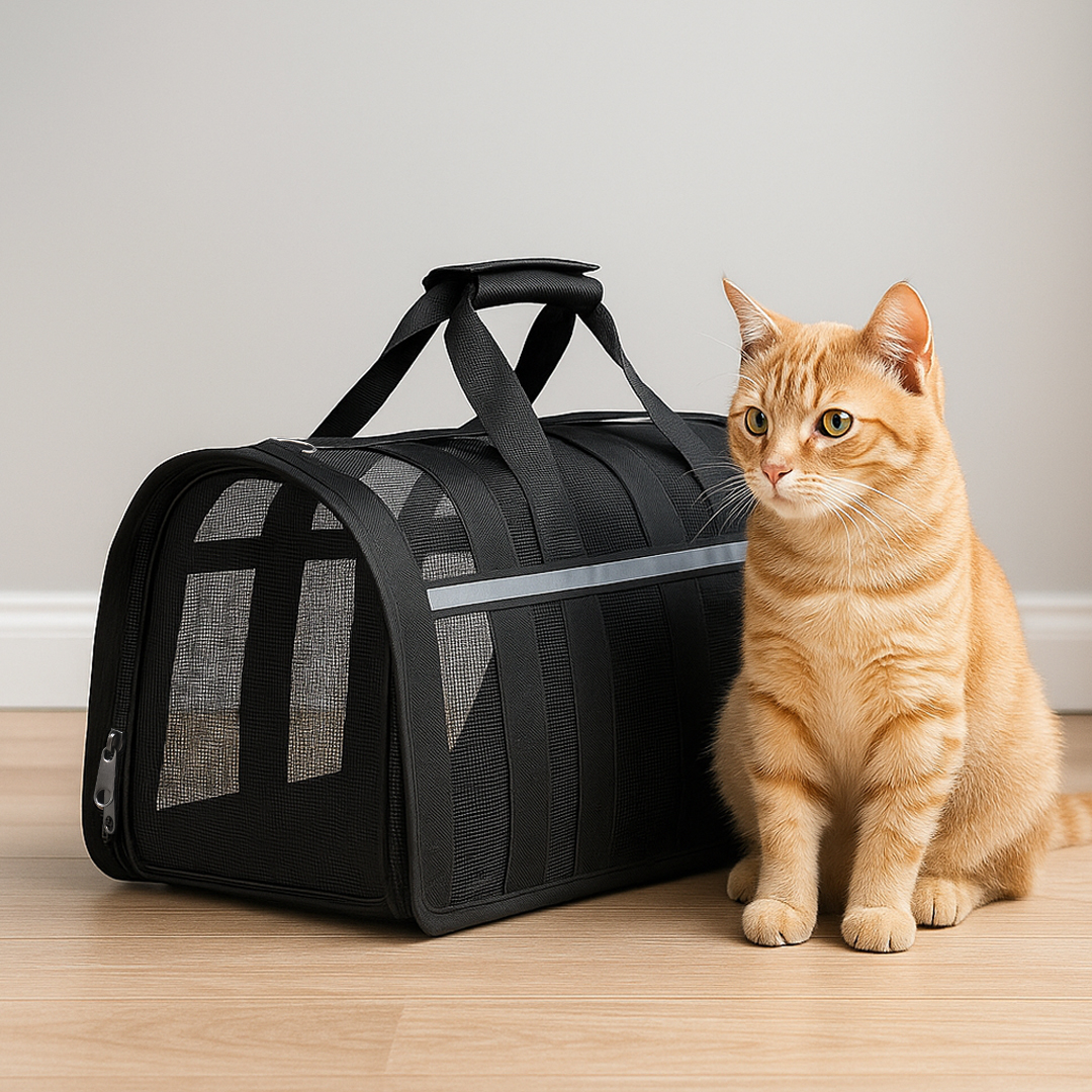 MEISU Tas Kandang Anjing Kucing Breathable Pet Carrier Bag 41x26x26cm - MS50 Gambar produk MEISU Tas Kandang Anjing Kucing Breathable Pet Carrier Bag 41x26x26cm - MS50