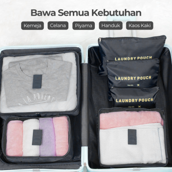 Gambar produk Tas Travel Bag Laundry Organizer Packing Cubes Multi Size 6 PCS