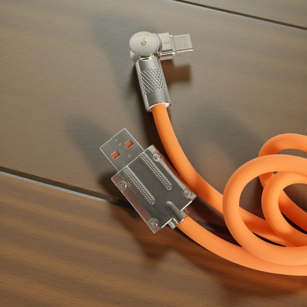 USLION Kabel Charger USB Type C Rotatable 2A 1M - USN1M Gambar produk USLION Kabel Charger USB Type C Rotatable 2A 1M - USN1M