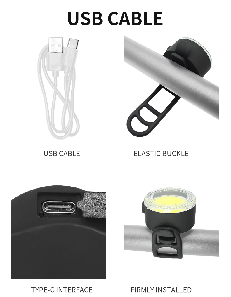 Gambar produk BUCKLOS Lampu Sepeda Depan LED Rechargeable Waterproof 400mAh - VL-80