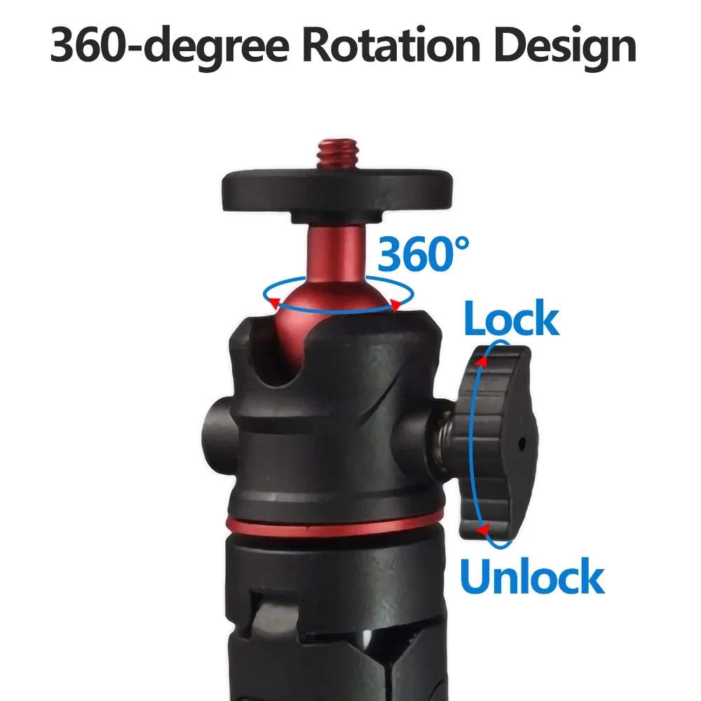 Gambar produk CAMVATE Tripod Mini Camera Retractable Universal Monopod 1/4 Screw - CM-14