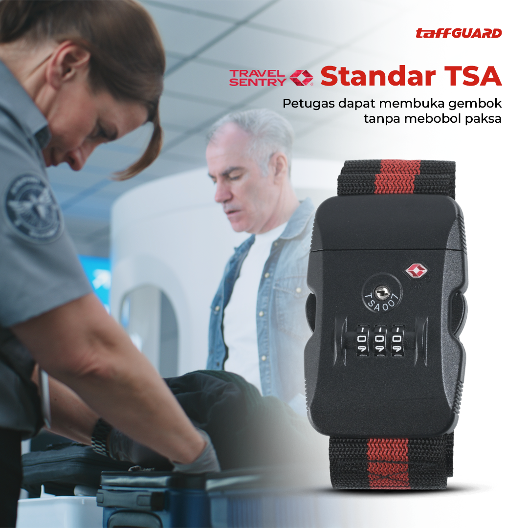 TaffGUARD Travel Luggage Lock Suitcase Belt Tali Koper Gembok TSA PIN - TSA-319 Gambar produk TaffGUARD Travel Luggage Lock Suitcase Belt Tali Koper Gembok TSA PIN - TSA-319