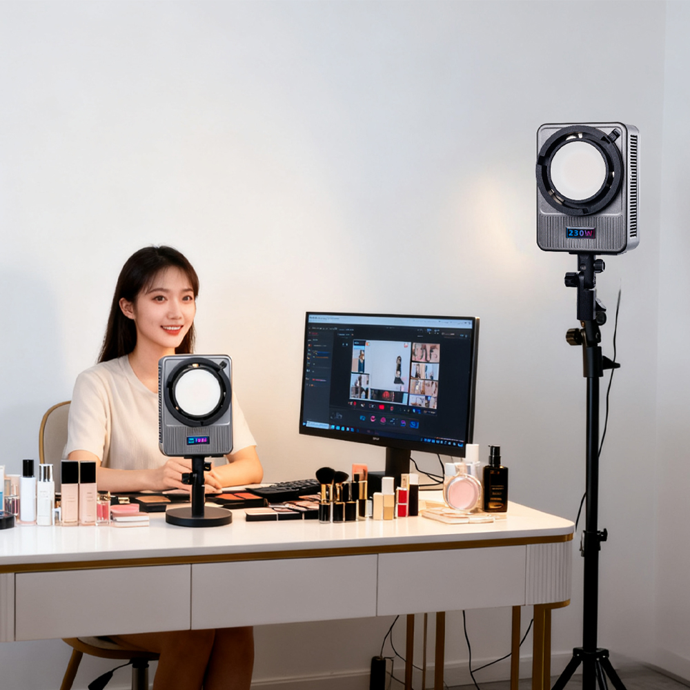 Gambar produk LIYADI Lampu Studio Fotografi COB LED RGBW 24 Mode TFT Display 230W - G230