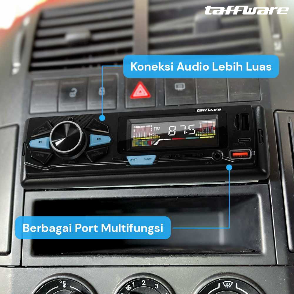 Taffware Tape Mobil Audio MP3 Player Bluetooth Dual USB Hands Free ISO - HL32 Gambar produk Taffware Tape Mobil Audio MP3 Player Bluetooth Dual USB Hands Free ISO - HL32