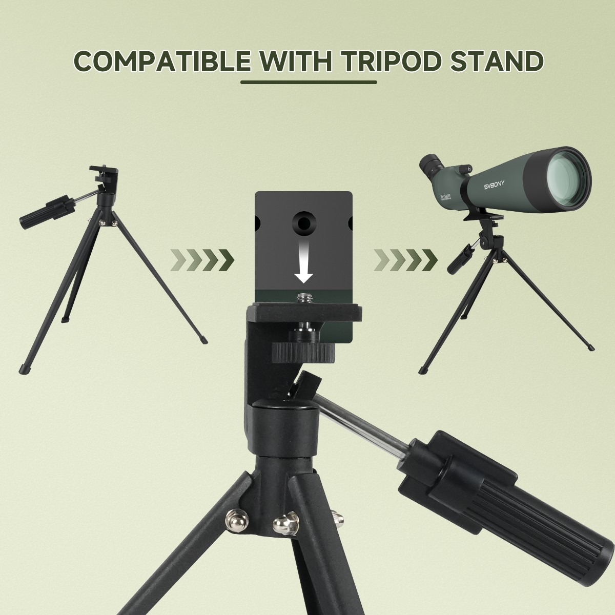 SVBONY Teleskop Spotting Scope Birding Photography 25-75X with Tripod - SV28 Gambar produk SVBONY Teleskop Spotting Scope Birding Photography 25-75X with Tripod - SV28