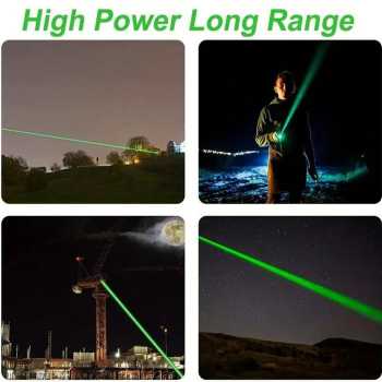 Gambar produk WUIVI Laser Pointer Beam Star Pattern USB Rechargeable 200mAh Green Light - WV-303