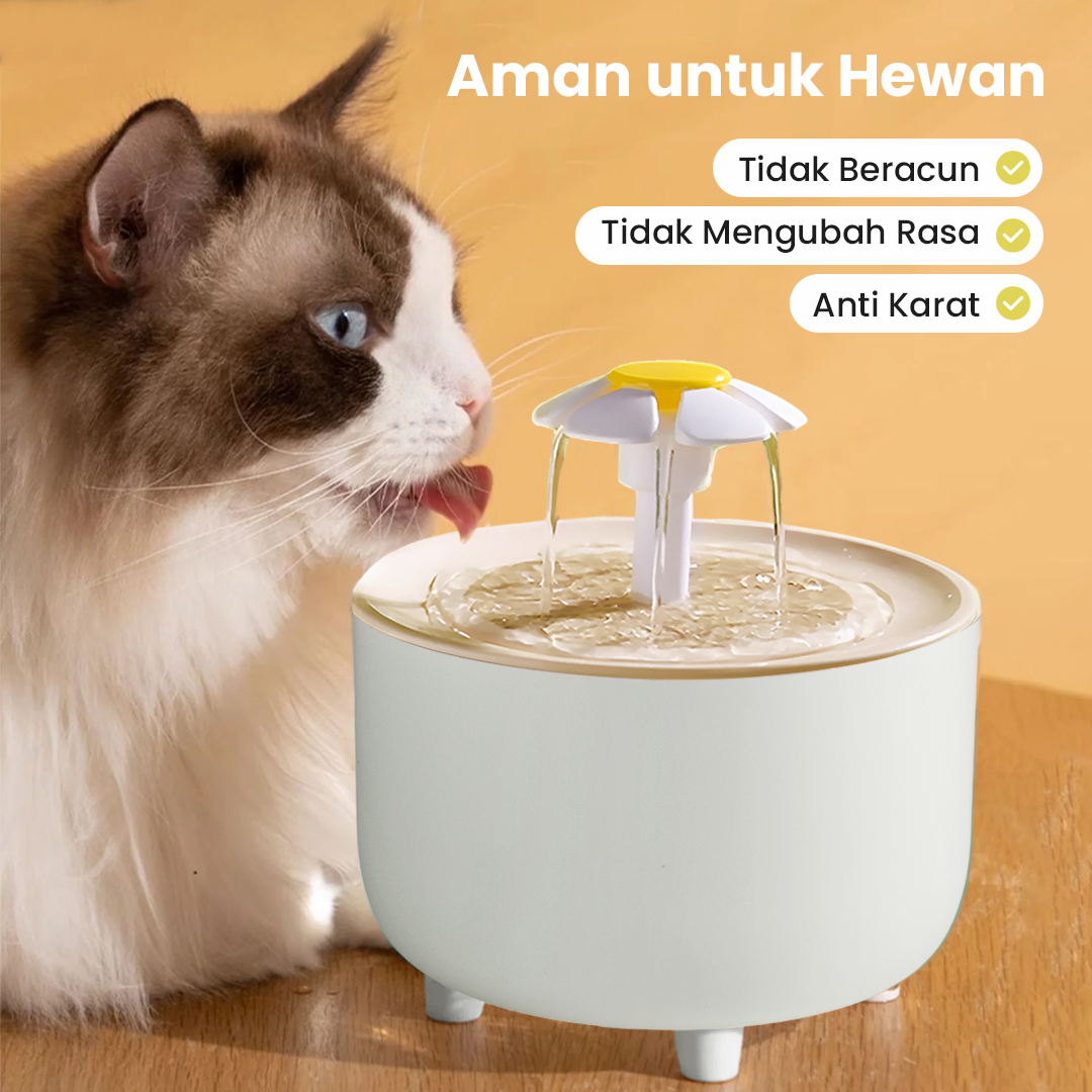 XIAOHUA Pet Water Dispenser Fountain Tempat Minum Kucing Anjing 1.5L EU Plug - X-15 Gambar produk XIAOHUA Pet Water Dispenser Fountain Tempat Minum Kucing Anjing 1.5L EU Plug - X-15