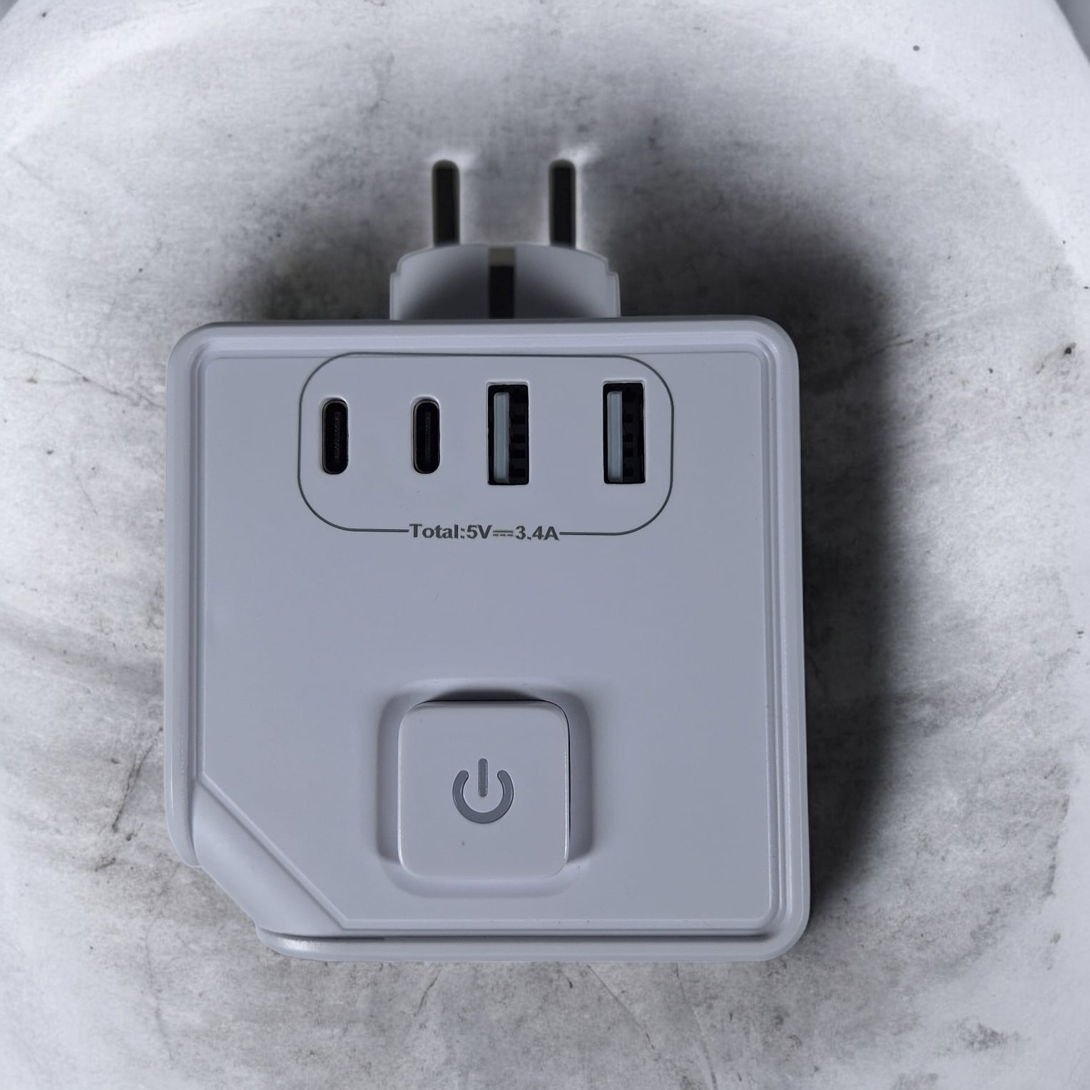 HITREND Stop Kontak 7in1 USB Type C Port Cube Socket - E-46 Gambar produk HITREND Stop Kontak 7in1 USB Type C Port Cube Socket - E-46