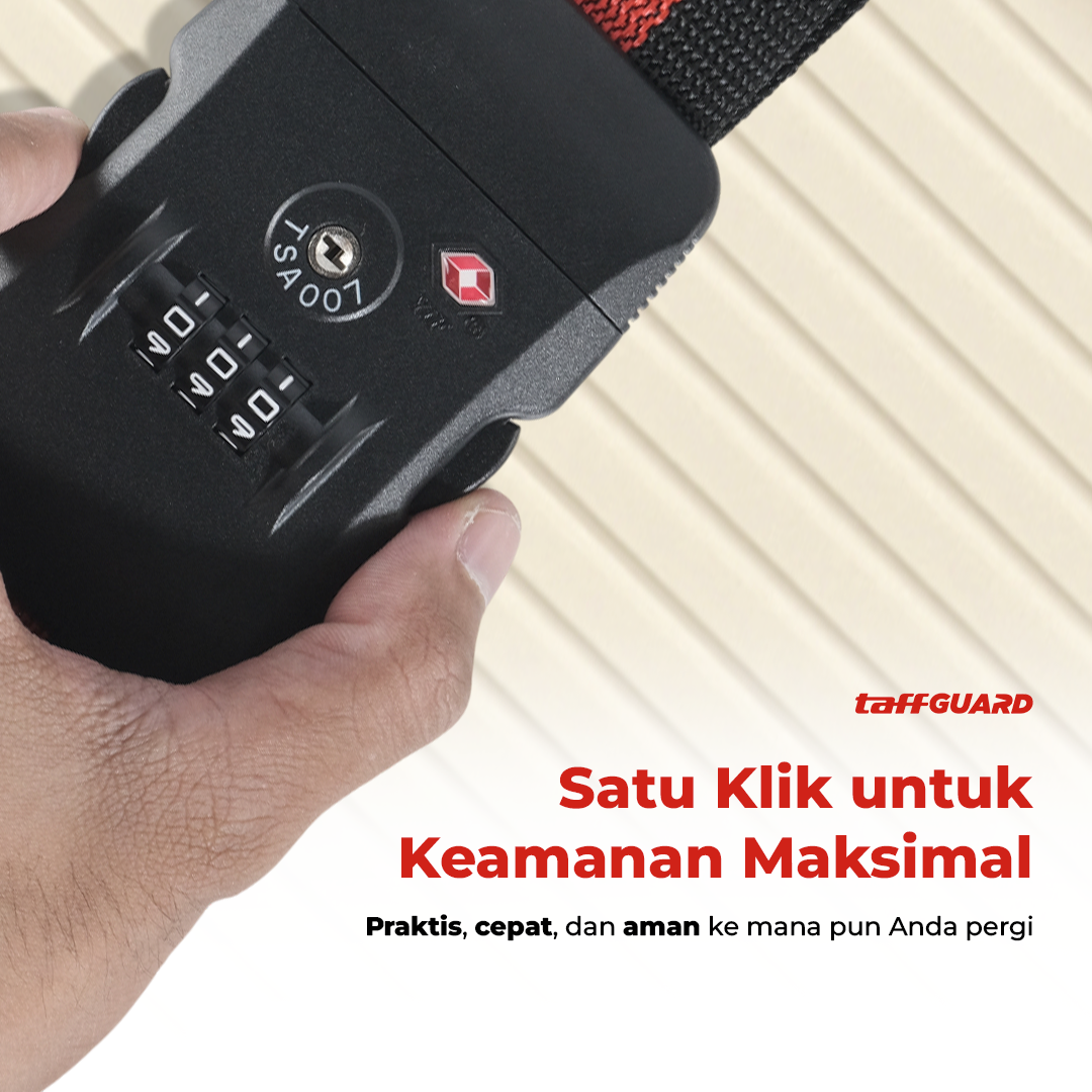 TaffGUARD Travel Luggage Lock Suitcase Belt Tali Koper Gembok TSA PIN - TSA-319 Gambar produk TaffGUARD Travel Luggage Lock Suitcase Belt Tali Koper Gembok TSA PIN - TSA-319