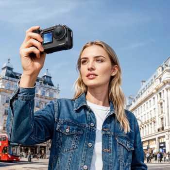 Gambar produk TELESIN Handle Grip Action Camera DJI Osmo Action 6 Aluminium Cage - S6-FMS-36-TDJ