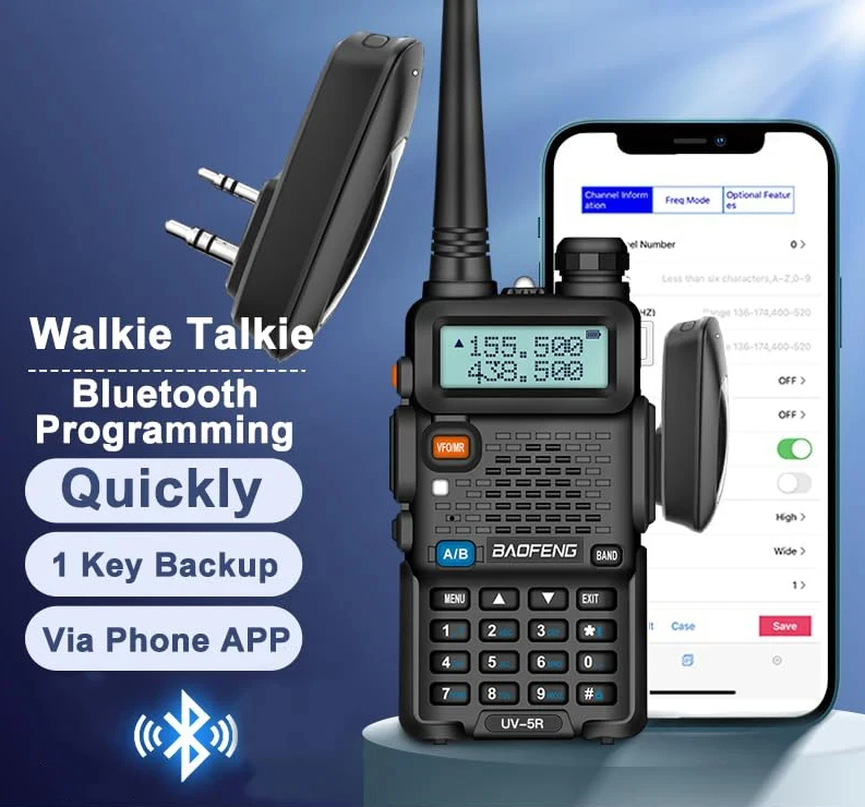 Wireless Bluetooth Programming Adapter Walkie Talkie for Baofeng UV-5R - BF-600 Gambar produk Wireless Bluetooth Programming Adapter Walkie Talkie for Baofeng UV-5R - BF-600