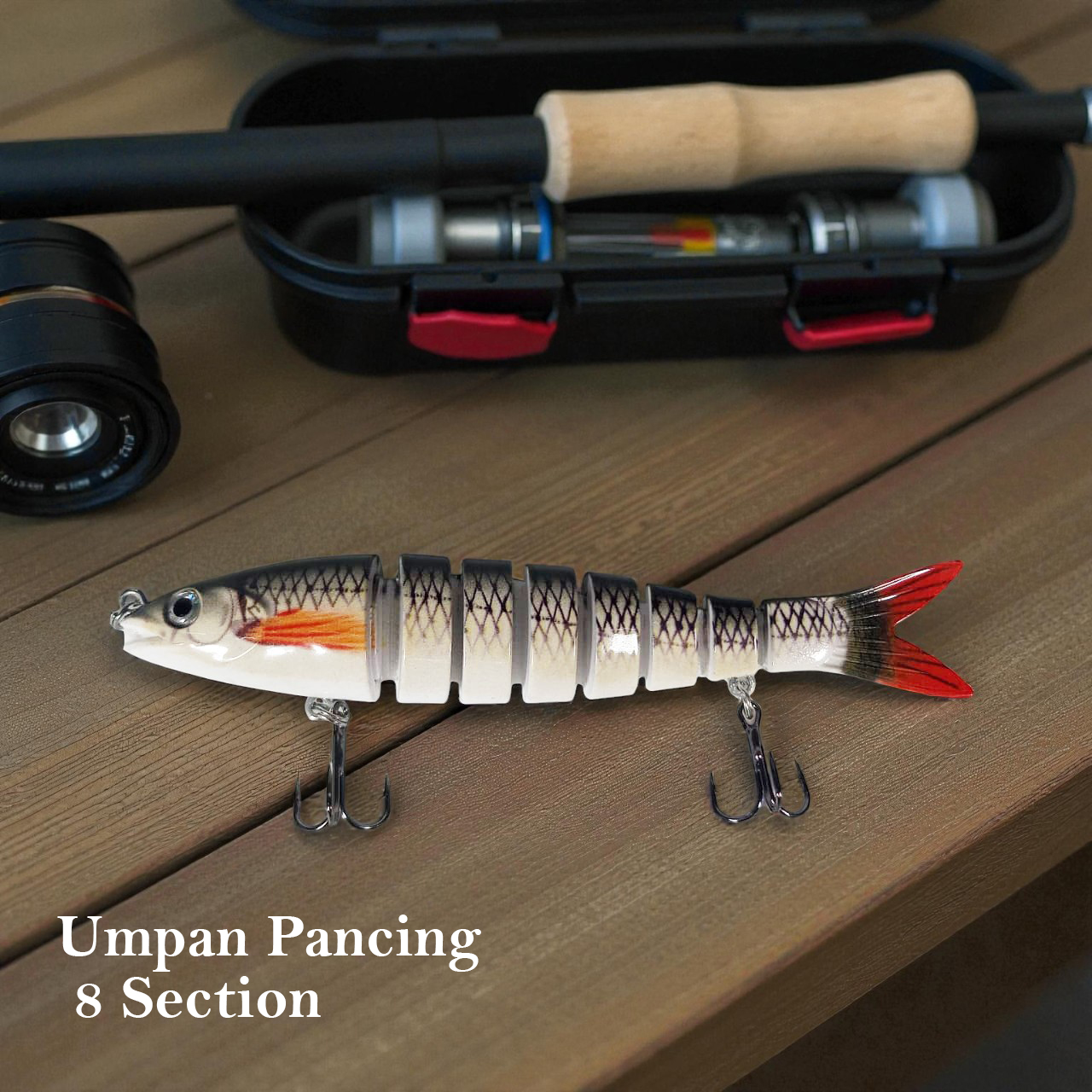 Gambar produk GOBAIT Umpan Pancing Ikan Lifelike Fish Bait Lure 8 Section 13.5cm 25g - GB-13