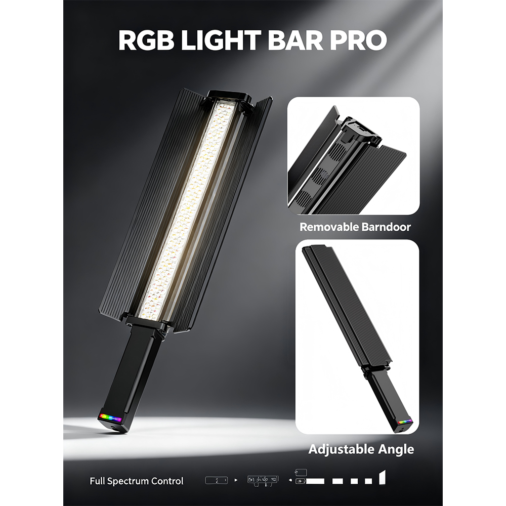 Gambar produk LIYADI Lampu Studio Tube Light Stick RGBW 24 Mode OLED 2600mAh 50W - C2 PRO