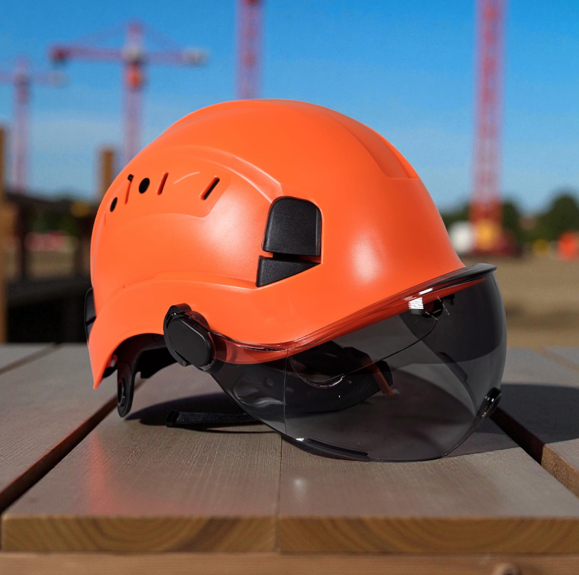 Gambar produk Aolamegs Helm Proyek Konstruksi K3 Safety Protection Double Visor - SF06