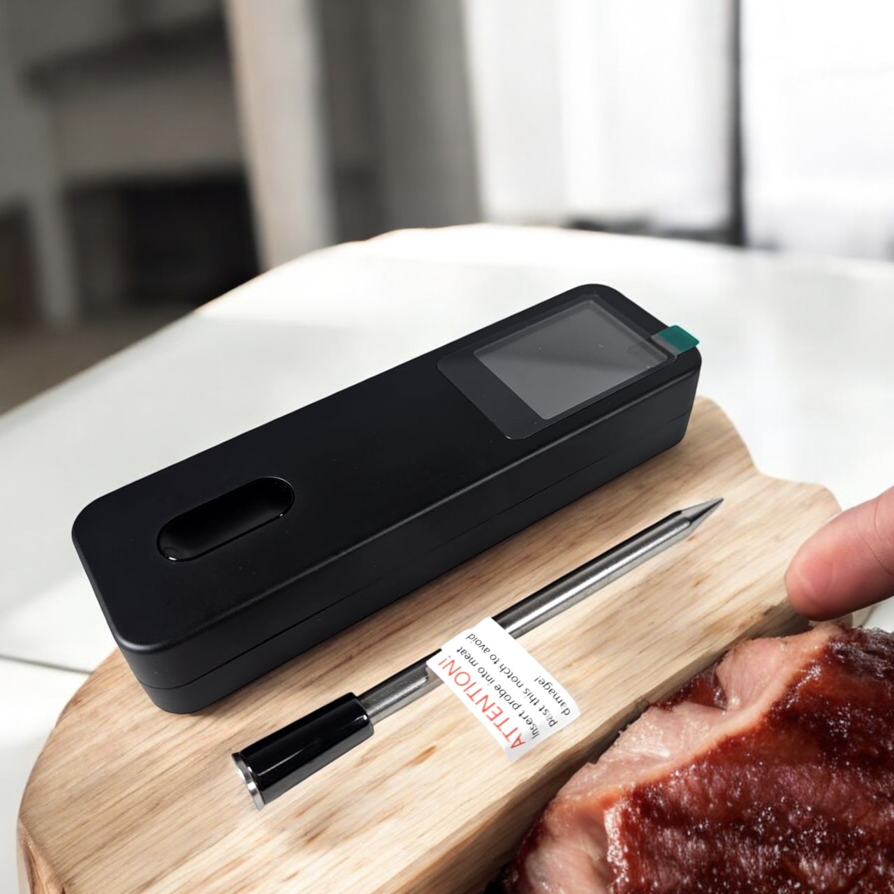 BFOUR Termometer Makanan Digital Daging BBQ Bluetooth Screen 1 Probe - BF-30 Gambar produk BFOUR Termometer Makanan Digital Daging BBQ Bluetooth Screen 1 Probe - BF-30