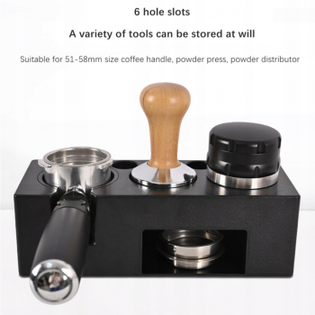 Gambar produk BOMBER Coffee Tamper Station Espresso Portafilter Storage 24x9.5x7.5cm - BB-150