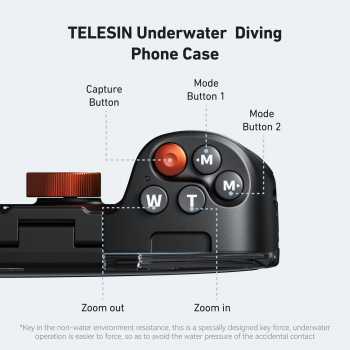Gambar produk TELESIN Smartphone Diving Case Grip Bluetooth IP68 Universal - P4-WTP-06
