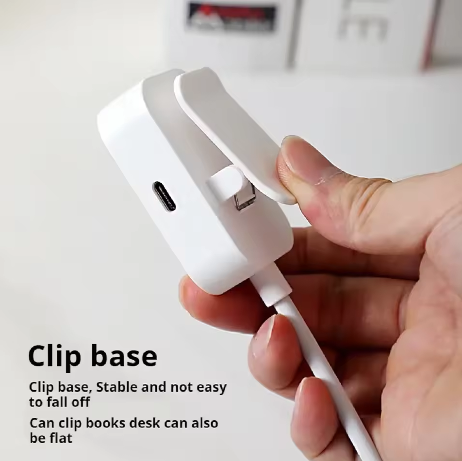 Heinast Lampu Baca Jepit Mini Clip Book Lamp LED Rechargeable 300 mAh - HE86 Gambar produk Heinast Lampu Baca Jepit Mini Clip Book Lamp LED Rechargeable 300 mAh - HE86