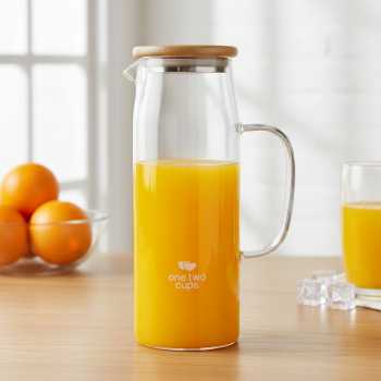 One Two Cups Teko Pitcher Kaca Tahan Panas Api Water Jug Borosilicate - CW2366