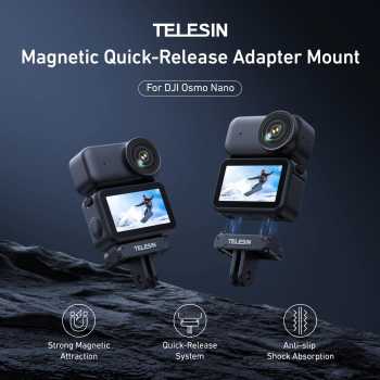 Gambar produk TELESIN Adapter Kamera Aksi Magnetic Quick Release DJI OSMO Nano - S7-JBK-25-TDJ