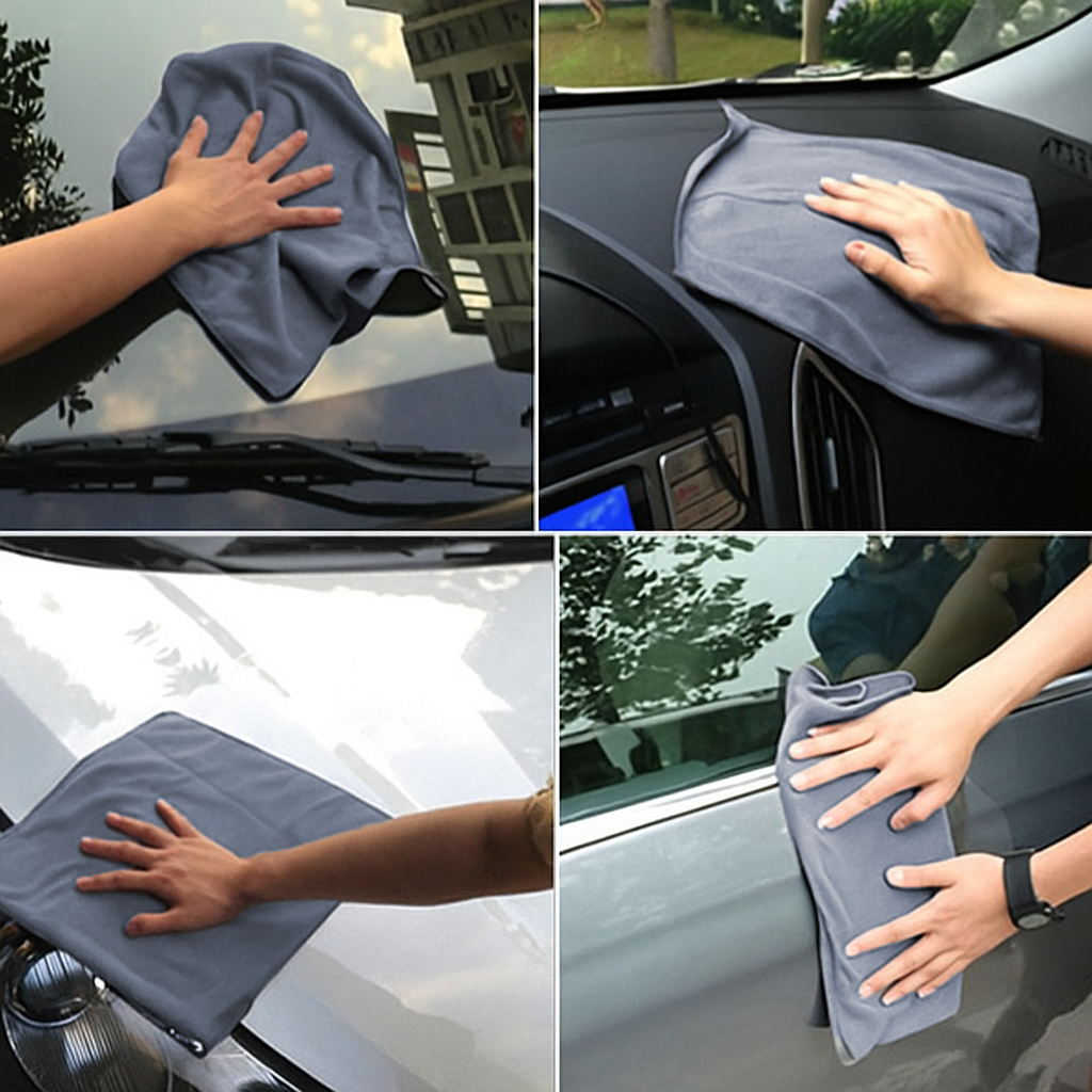 Gambar produk HAIFENG Kain Lap Microfiber Mobil Cleaning Towel Soft High Absorption 30x60cm - HF30