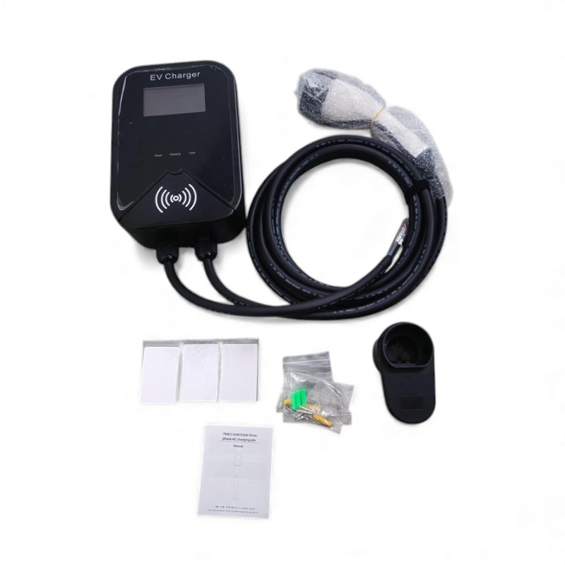 Gambar produk IPENGEN Charger Mobil Listrik EV Swipe Card Type 2 Female AC Charging 32A 22kW 3 Phase - PG01