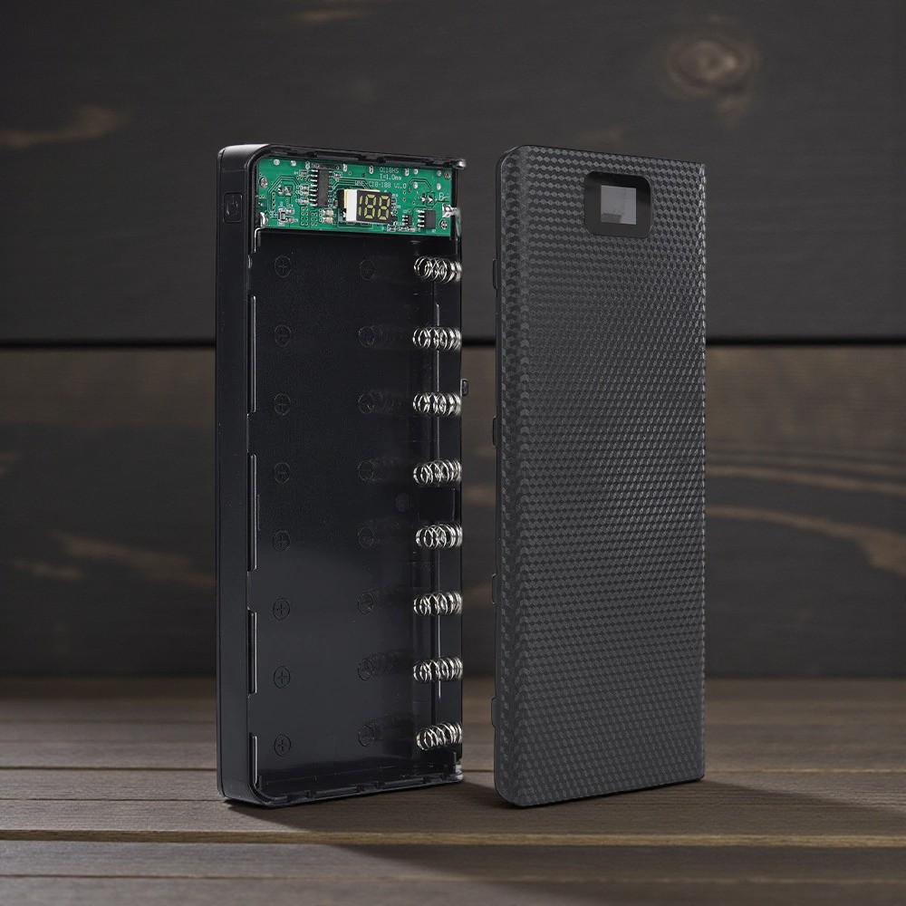 Kebidu Power Bank DIY Case Digital Display Dual USB Port 8 PCS 18650 - C18 Gambar produk Kebidu Power Bank DIY Case Digital Display Dual USB Port 8 PCS 18650 - C18