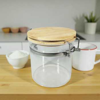 Gambar produk BARELLI Toples Kaca Penyimpanan Makanan Kedap Udara Buckle Storage Jar 550ml - BR100