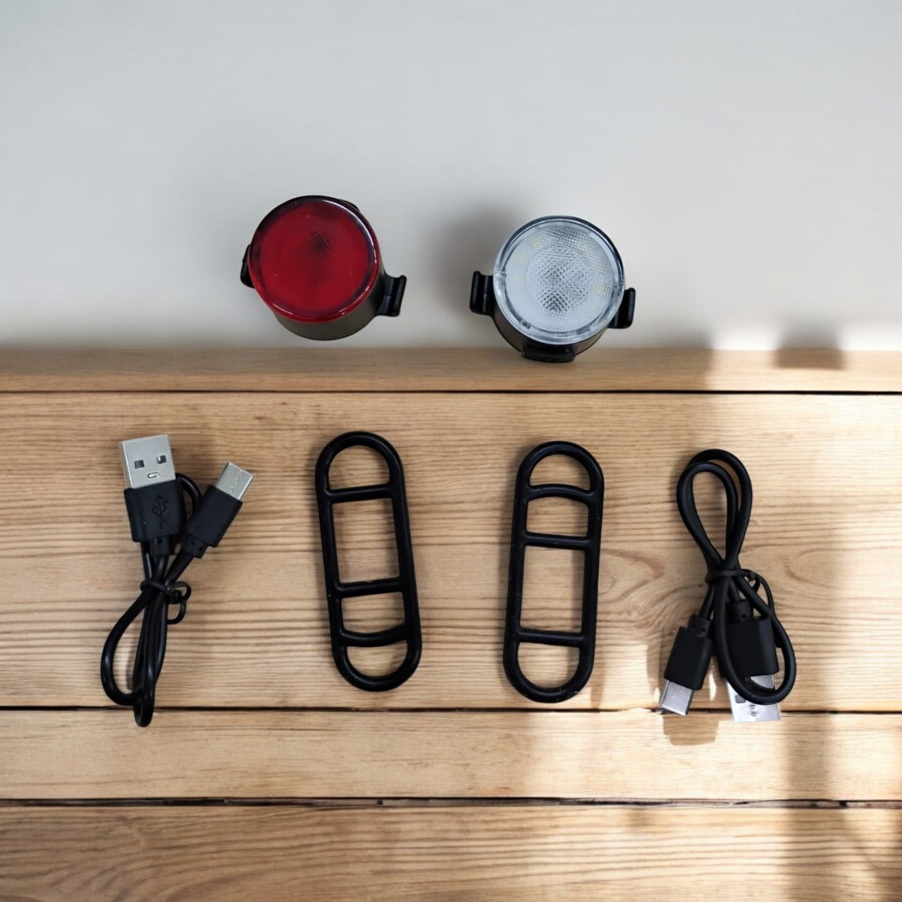 Gambar produk LIDS Lampu Sepeda Depan Belakang LED Rechargeable Waterproof 1 Set - ZH-068