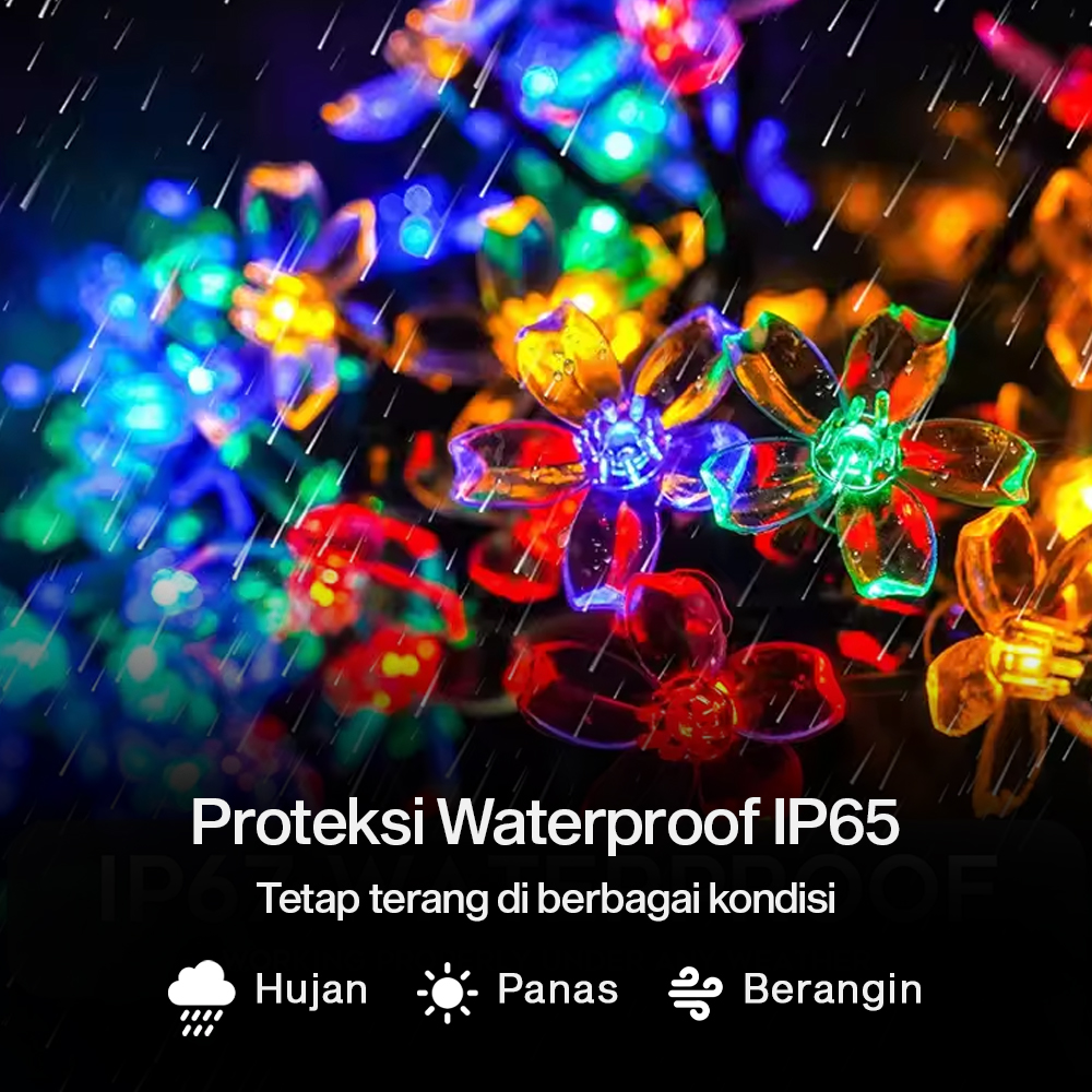 Gambar produk YUSHILED Lampu Hias String Lights 50 LED 7M with Solar Panel - M072