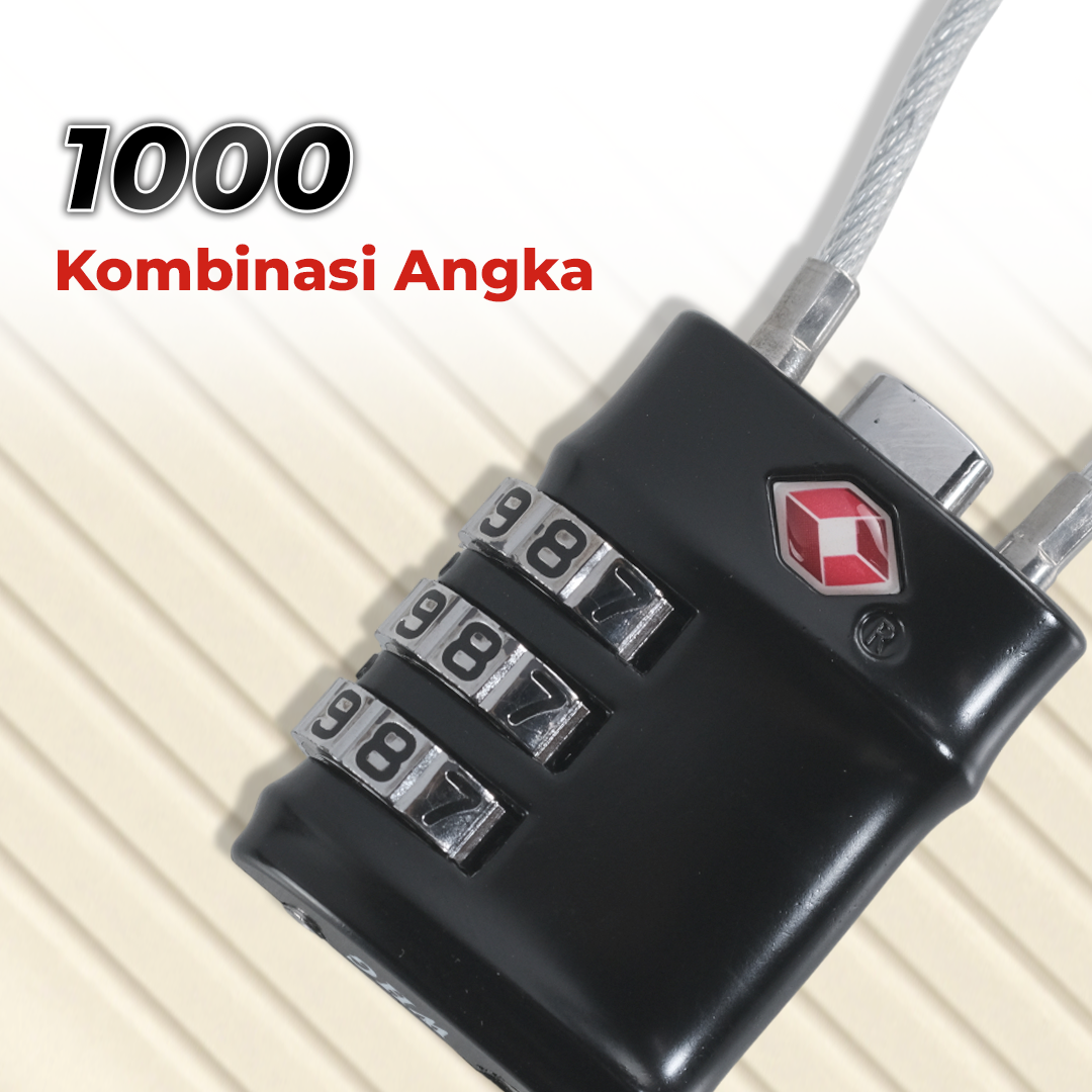 Gambar produk CoolCell Gembok Koper Angka 3 Digit Suitcase Password TSA Lock - TSA007